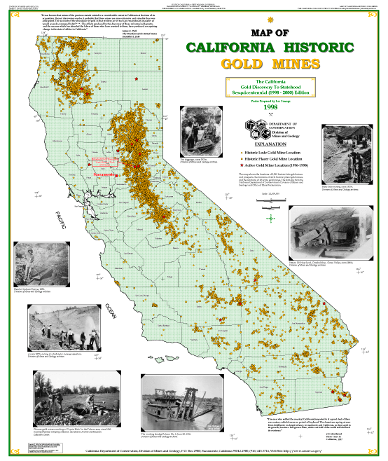 Map Of California Mines