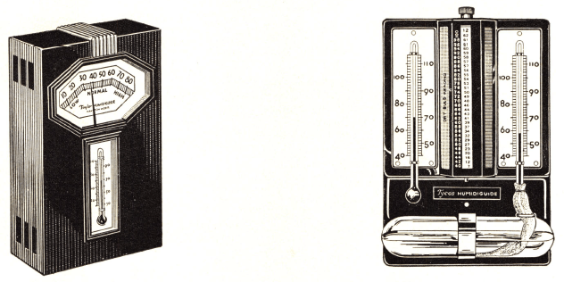 Antique hydrometer and Humidi Guide