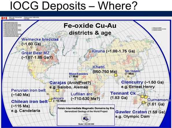 IOCG Iron Oxide Copper Gold Ore Deposits