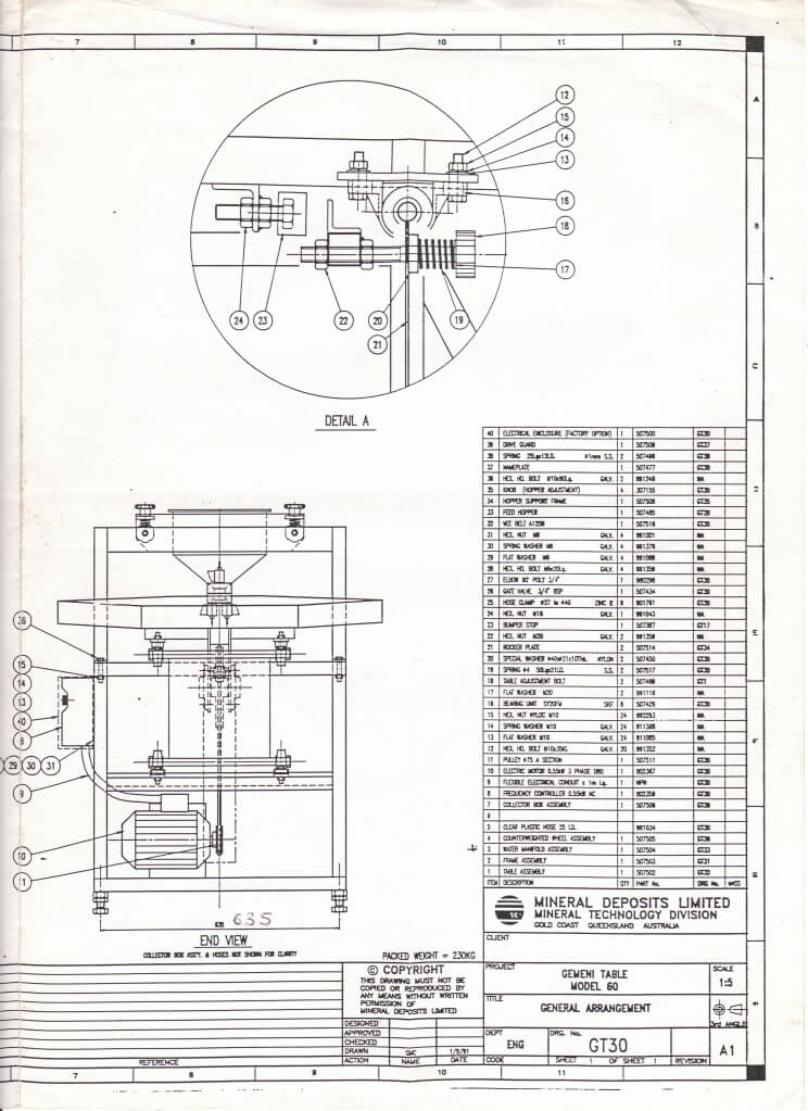 Gold Shaker Table Plans