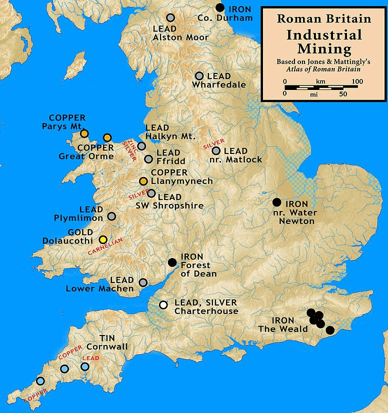 map of romans gold panners history
