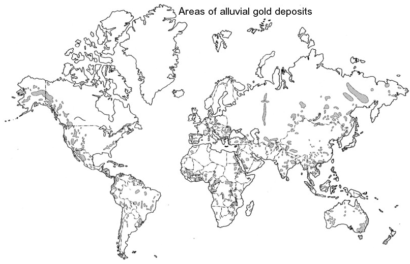World Gold Deposits Map