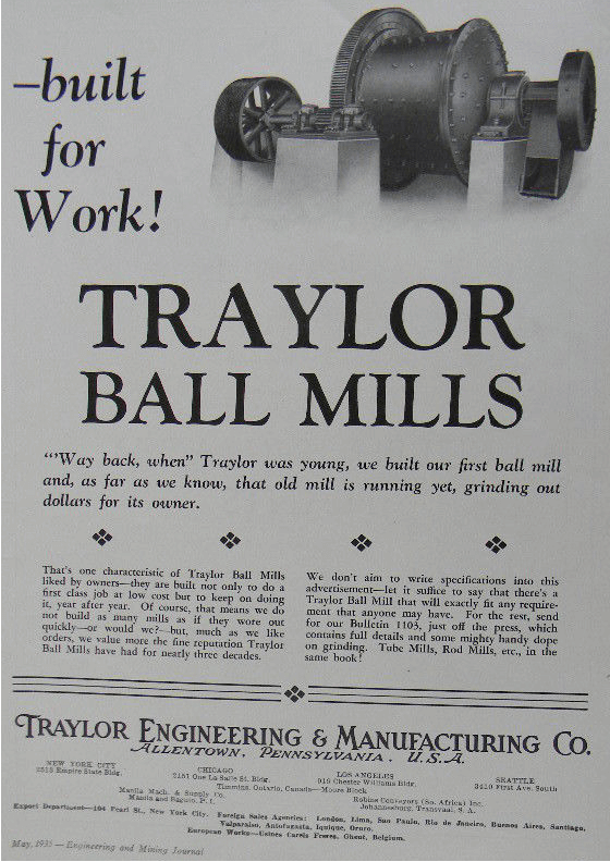 Traylor Ball Engineering Mills