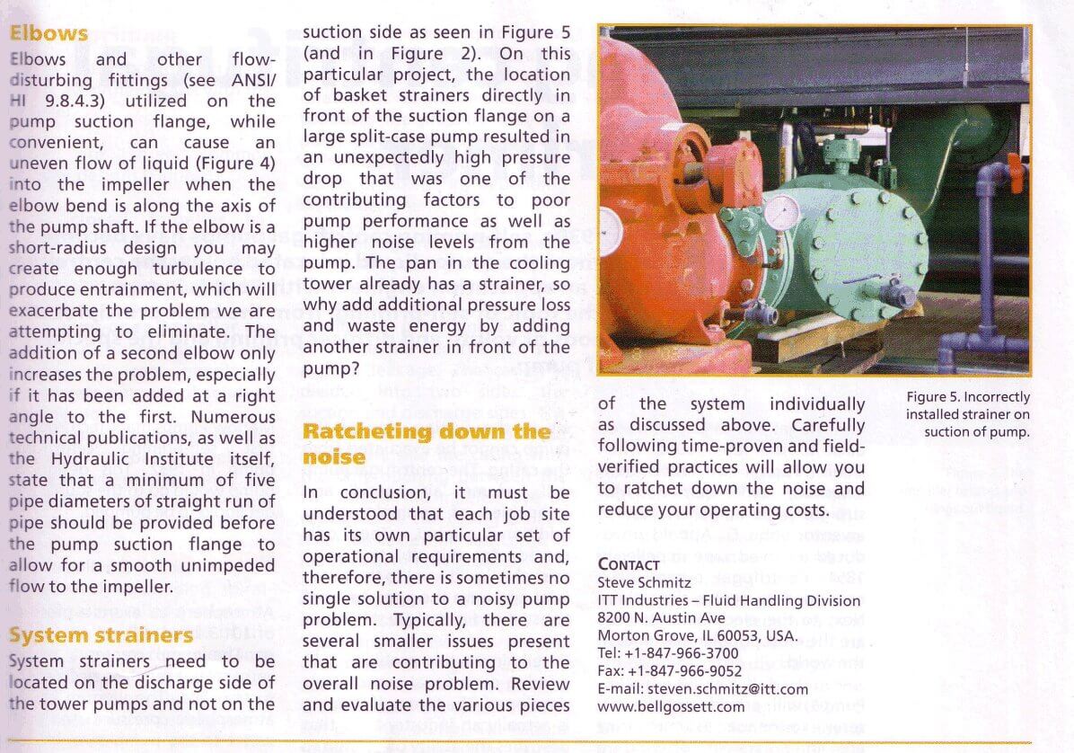 Reducing Pump Noise in Cooling Tower Application 4 Mineral Processing