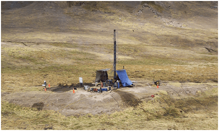 Samples can be obtained by drilling programs