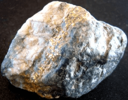 sample ore in mine