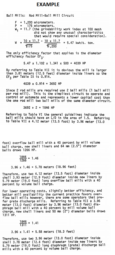 ball mill design calculations example