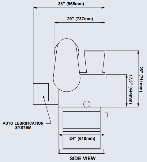 jaw crusher dimensions. side view