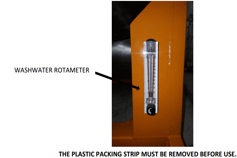 multi gravity separator washmeter-rotameter