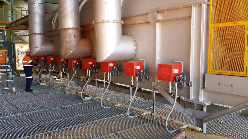 regeneration kiln with fbr burners servicing