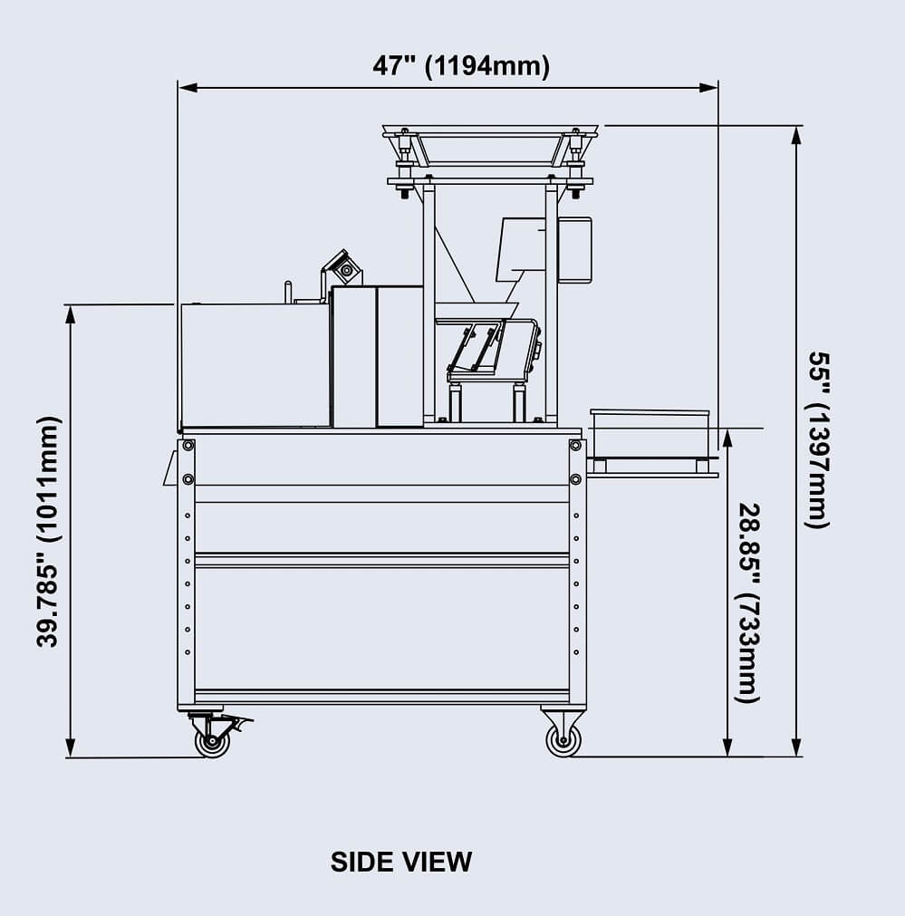 sample splitter – dimensions