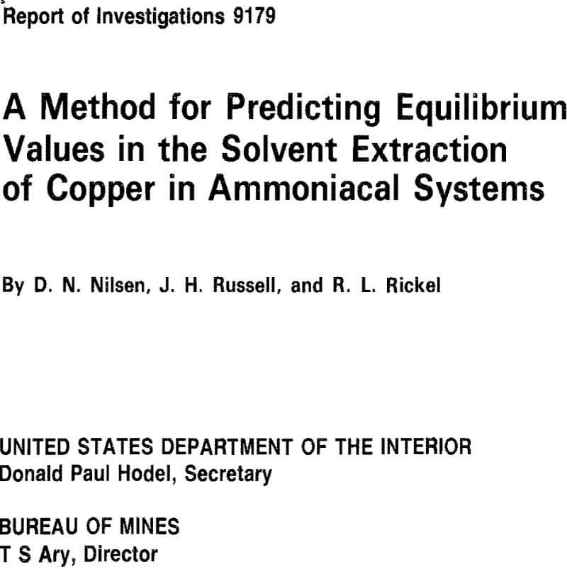 Modelling Solvent Extraction of Copper in Ammoniacal Systems