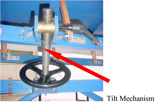 Wilfley Shaker Table Tilt Mechanism